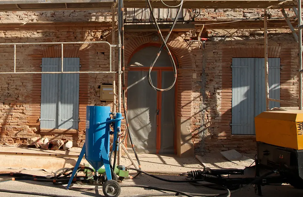 Sablage d'une façade